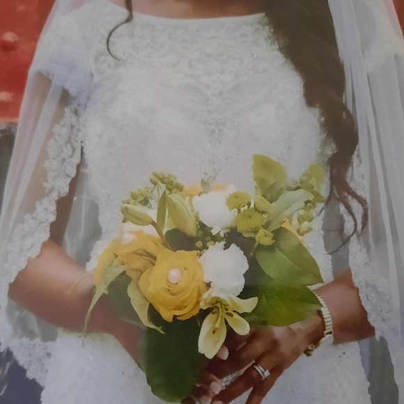 Fit and Flare Ivory Wedding Dress - Picture 6 of 8